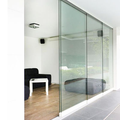 Windproof Aluminium Profiles Sliding Door Glass Type Tempered Glass for Stainless Steel Doors
