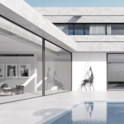 Customizable Aluminum Sliding Door Sliding Opening Method and 1.2mm-2.2mm Frame Thickness for Custom Needs