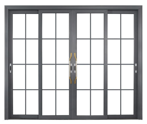 Large Modern Internal Lockable Accordion Black Sliding Glass Door Customized Double Glass Doors