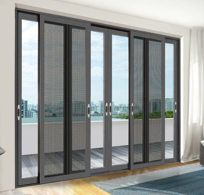 Apartment Or Residential Aluminum Sliding Door with Modern Design Style Oil Fume Prevention Function