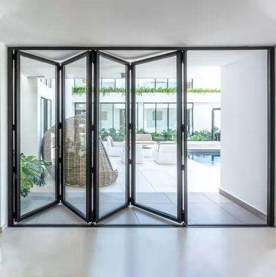 Commercial Aluminum Folding Door with Multi-point Locking Low Maintenance and Security Features