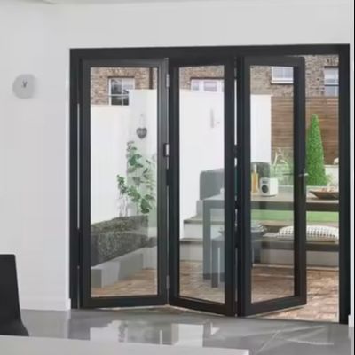 Slimline Aluminium Bifold Doors Indoor Balcony Foldable Sliding Design Bi-Fold Aluminum Glass Door