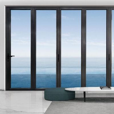 Slimline Aluminium Bifold Doors Indoor Balcony Foldable Sliding Design Bi-Fold Aluminum Glass Door