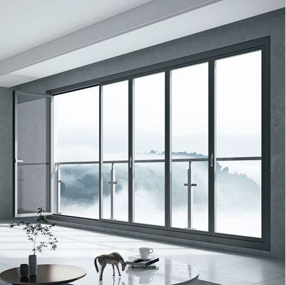 Frameless Glass Folding Door Interior Shop Black Folding Patio Doors Aluminium Bifold Doors White