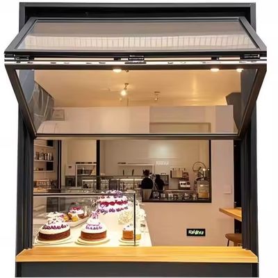 Aluminum Fold Up Windows with Sound Insulation Double Glazing and Solid Tempered Glass
