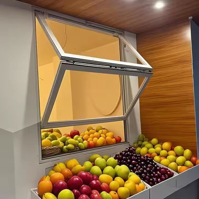 Aluminum Fold Up Windows with Sound Insulation Double Glazing and Solid Tempered Glass
