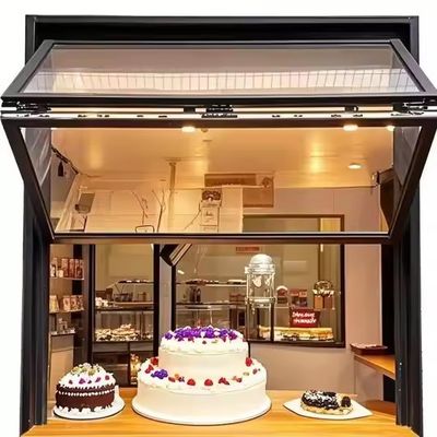Aluminum Fold Up Windows with Sound Insulation Double Glazing and Solid Tempered Glass