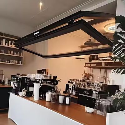 Aluminum Fold Up Windows with Sound Insulation Double Glazing and Solid Tempered Glass