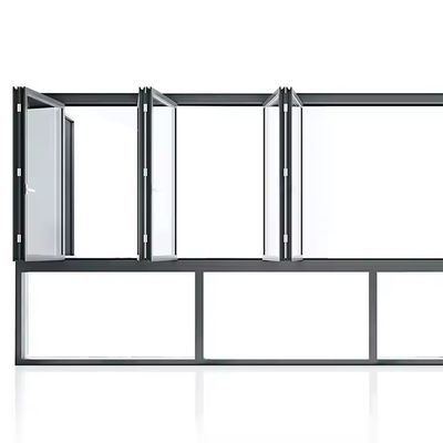 Vertical Aluminum Bi-Folding Window High Energy Efficiency With Customized Glass And Frame