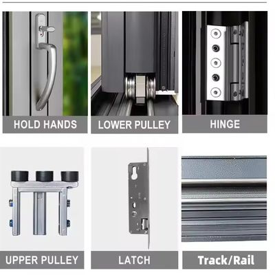 Modern Style Aluminum Folding Window with 1.4mm Frame Thickness Powder Coated Frame and High Energy Efficiency