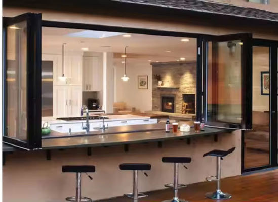 Thermal Insulation Foldable Aluminium Window for Soundproof and Good Sound Insulation