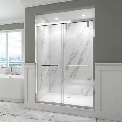 Bathroom Tempered Glass Shower Door Shower Partition with Slim Frame Style