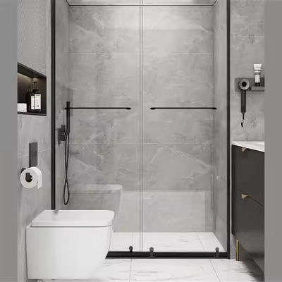 Frameless Design Easy Installation 8mm Double Glass Sliding Shower Door