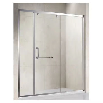 Waterproof and Insulated Sliding Shower Door in Stainless Steel Frame with Glass