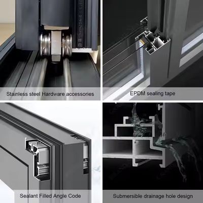 Heavy Duty Aluminum Folding Door with 6063-T5 Profile 1.8mm Thickness and 600-900mm Panel Width