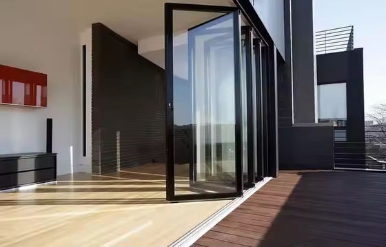 Aluminum Folding Door with 6063-T5 Profile 1.8mm Thickness and 600-900mm Panel Width Bifold Patio Door