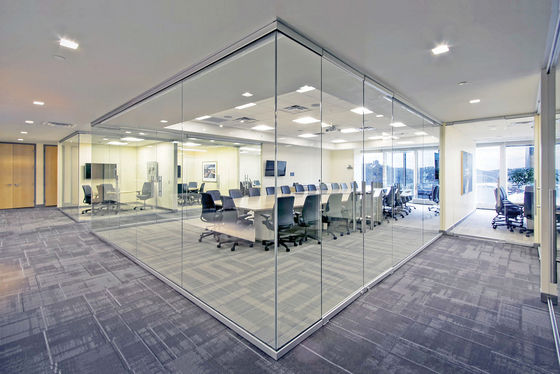 Full View Frameless Transparent Glass Partition Wall for Office, Home, Workshop