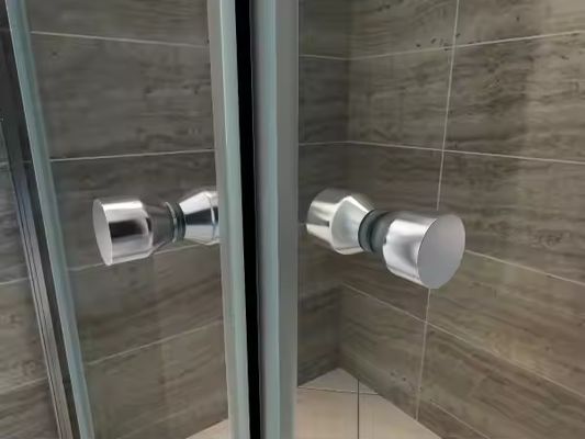 Aluminum Interior Bathroom Door Casement AluminumShower Partition with Tempered Glass