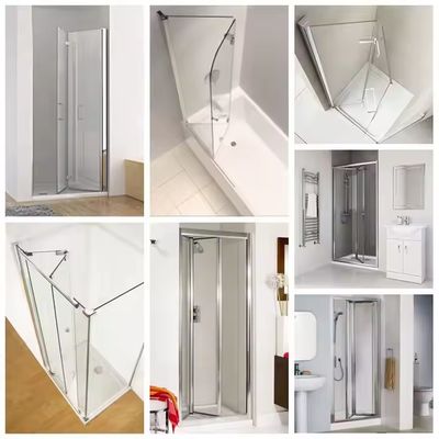 Gold Frame Modern Shower Room Cabin with Customizable Hardware Accessories and Bathroom Handle Tempered Glass Door
