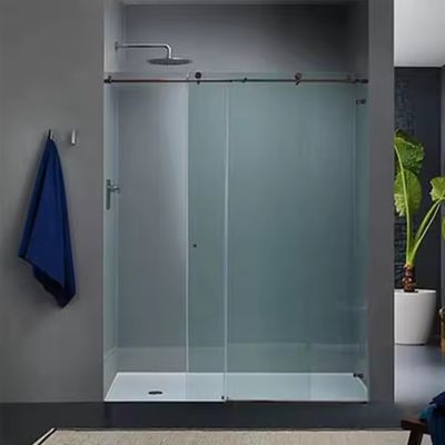 Customized Aluminum Interior Bathroom Partition with 1.4mm Profile Thickness and Frosted Glass