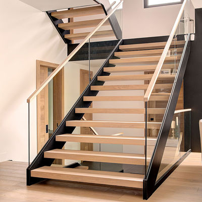 Aluminum U Profile Channel Glass Clamp Stair Handrail Railing With Top Rail Frame