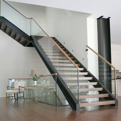 Aluminum U Profile Channel Glass Clamp Stair Handrail Railing With Top Rail Frame