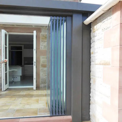 Aluminium Sliding Bi Fold Transparent Tempered Glass Doors For Partition Balcony