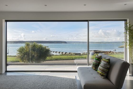 Aluminium Framed Sliding Door , Tempered Double Glazes Glass Panel Door