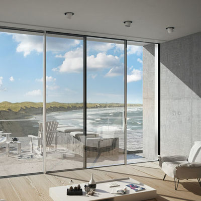 Aluminium Framed Sliding Door , Tempered Double Glazes Glass Panel Door