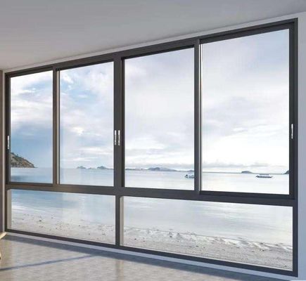 European Standard Double Glazed Heavy Duty Aluminum Horizontal Sliding Windows