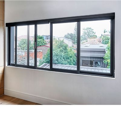 European Standard Double Glazed Heavy Duty Aluminum Horizontal Sliding Windows