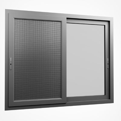 Double Glass Horizontal Soundproof Heatproof Commercial Aluminum Sliding Windows
