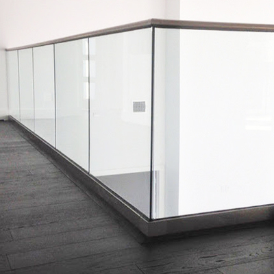 Glass Balustrade Handrail Railing System With 12 Aluminum U-Channels Profile