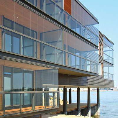 Customizable U Channel Glass Railing with Five Year Warranty and Tempered Laminated Glass