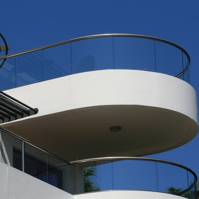 Customized Black Coating Frameless U Channel Glass Railing 12mm Toughened Glass Balustrade