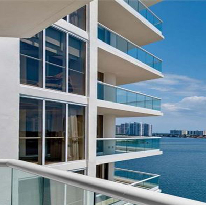 Anti Hurricane Safety Tempered Laminated Glass Exterior Railing Balastrade Balcony
