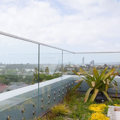 Customizable Standoff Glass Railing System with 8-12mm Tempered Glass and 0.8m-1.2m Height