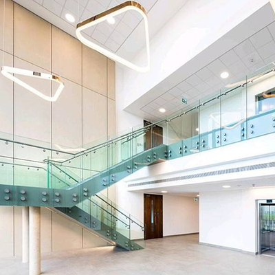 Customizable Standoff Glass Railing System with 8-12mm Tempered Glass and 0.8m-1.2m Height