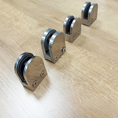 304 316 Stainless Steel Glass Railing Clamp with Adjustable Design for 8-12mm Tempered Glass