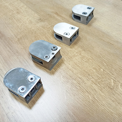 304 316 Stainless Steel Glass Railing Clamp with Adjustable Design for 8-12mm Tempered Glass
