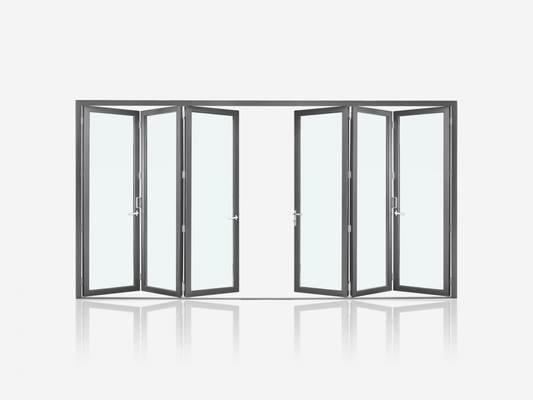 Robust Stackable Aluminum Folding Door with 50 Years Life Span and Fluorocarbon Spraying