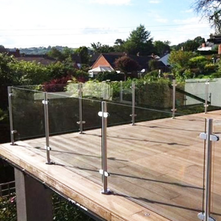 Customizable U Channel Glass Railing with Tempered Glass