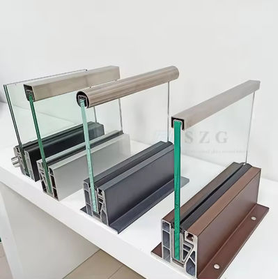 Lamel U Channel Glass Balustrade Top Mounted Installation With Laminated Glass