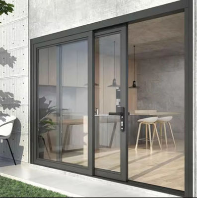 Noise Reduction Aluminum Sliding Door Insulated Glass 3 Metre Aluminium Sliding Doors