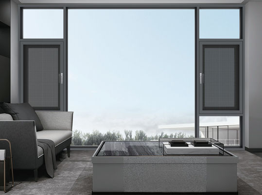 Energy Saving Soundproof Weather Resistant Aluminum Swing Outward Casement Window