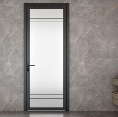 Durable Thick Aluminum Swing Door Tempered Laminated Insulated Glass