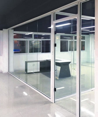 Insulated Tempered Clear Glass Aluminum Swinging Kitchen Doors Customized