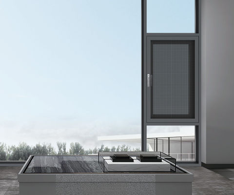 Powder Coated Aluminum Swing Window with 10 Years Warranty and Customizable Colors