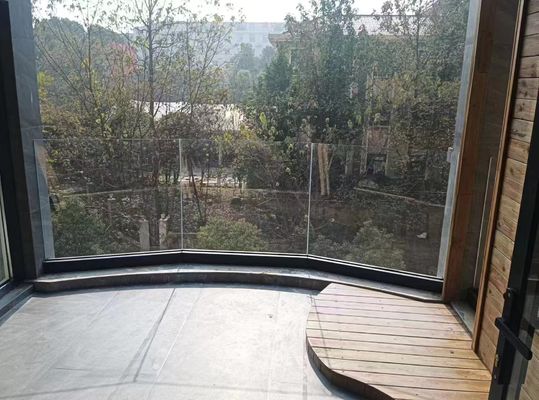 Compact Aluminum U Channel Glass Railing Waterproof Aluminum Glass Balustrade