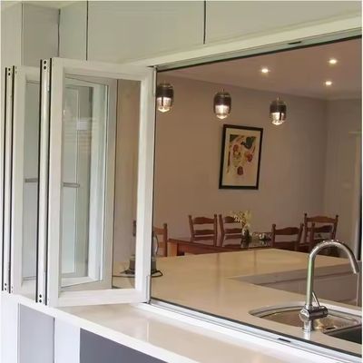 1.5mm Aluminum Folding Windows Long-Lasting with Horizontal Folding Pattern and Anodized Frame Finish